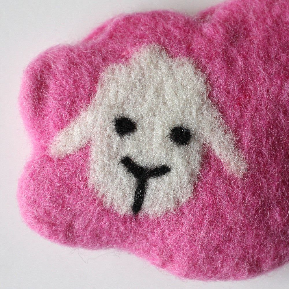 Frabjous Fibers and Wonderland Yarns - Mama Sheep Notions Bag - Pink - Yarning for Ewe - 1