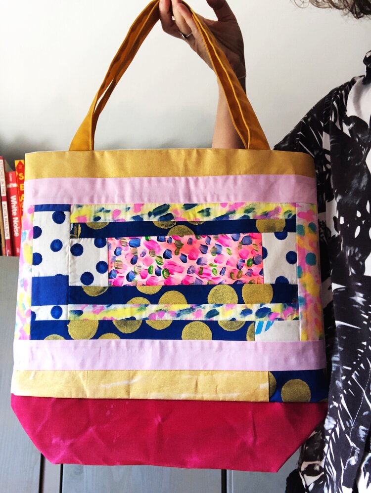 Scrappy Quilted Tote bags