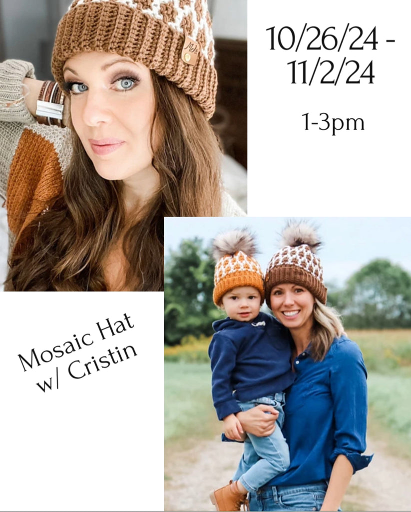 Mosaic Crochet Hat with Cristin (Crochet Along)