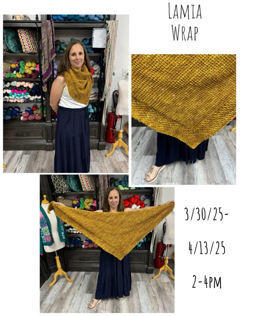 Lamia Wrap (Tunisian Crochet) with Cristin