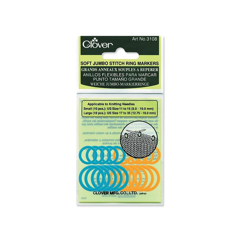 Clover - Soft Ring Markers - Jumbo - Yarning for Ewe - 2