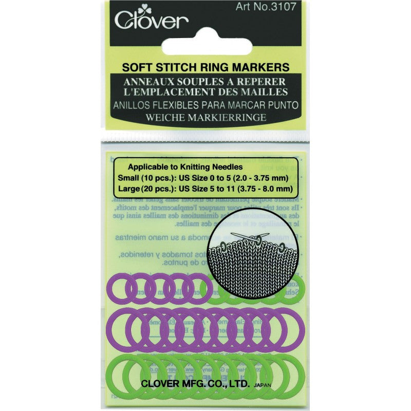 Clover - Soft Ring Markers - Small - Yarning for Ewe - 1